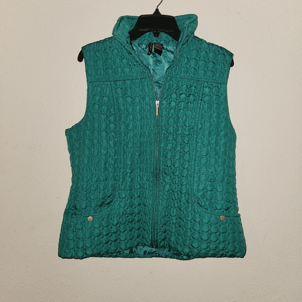 new directions Green Quilted Vest - L